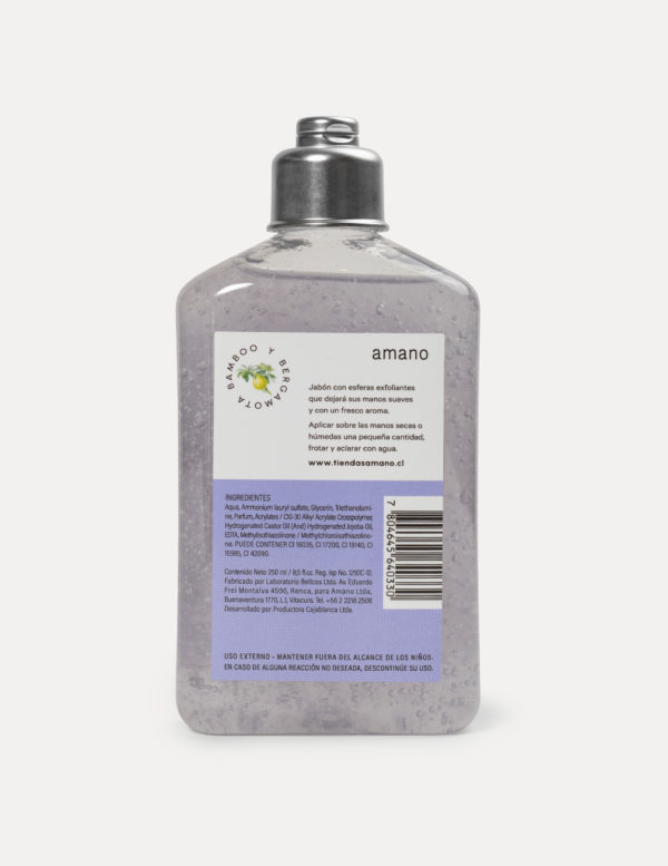 Jabon exfoliante botella  Bamboo & Bergamot 280ml