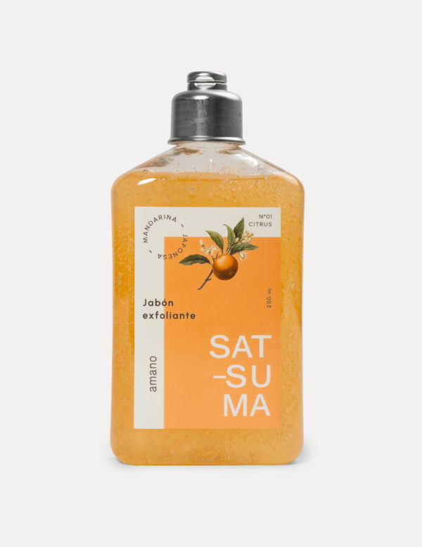 Jabón exfoliante botella  Satsuma 250ml